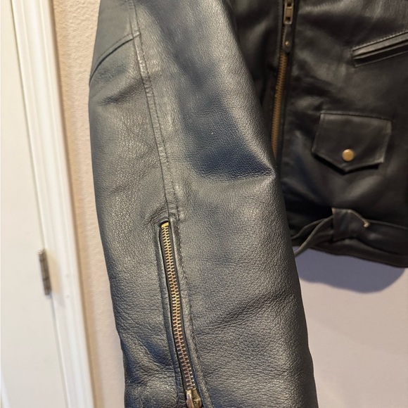 Dream Apparel Vintage Leather Motorcycle Jacket Men’s L “Live to Ride” Eagle - Picture 3 of 9